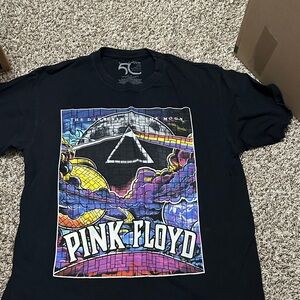 Pink Floyd Black Tee with Colorful Graphic